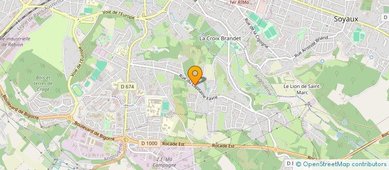 localisation de l'entreprise SOPRAD ETANCHEITE à ANGOULEME