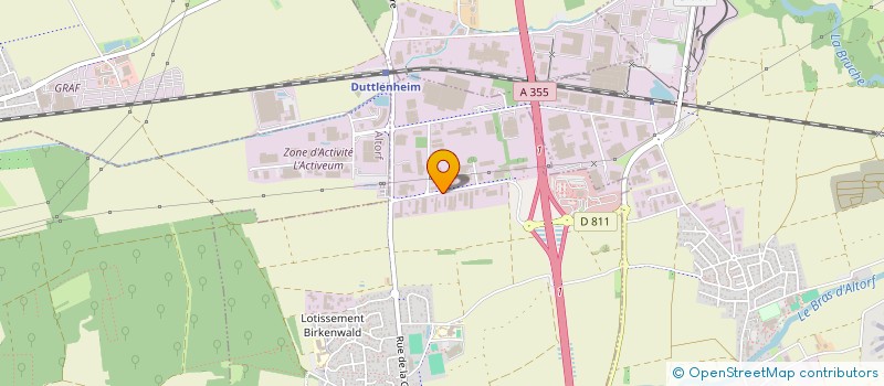 localisation de l'entreprise SOPRAFIL à DUTTLENHEIM
