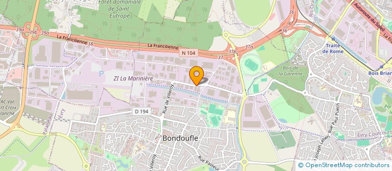 localisation de l'entreprise SOPREBAT CONSTRUCTION  BONDOUFLE