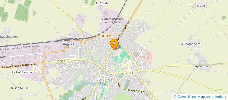localisation de l'entreprise SOPRES OVATION à SURGERES