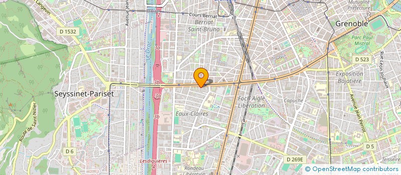 localisation de l'entreprise SORA MACONNERIE  GRENOBLE