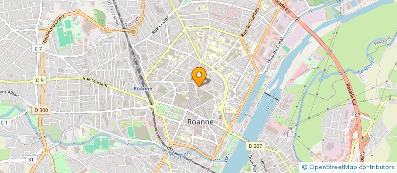 localisation de l'entreprise SORADEX à ROANNE