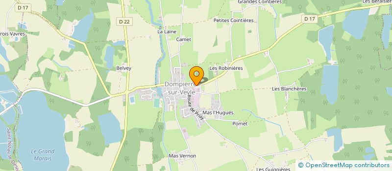 localisation de l'entreprise SORADIP à DOMPIERRE-SUR-VEYLE