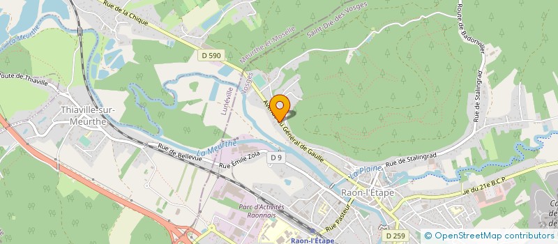 localisation de l'entreprise SORAPLAST à RAON-L'ETAPE