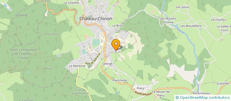 localisation de l'entreprise SORATEL à CHATEAU-CHINON (VILLE)