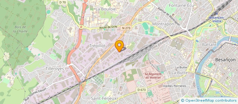 localisation de l'entreprise SORAYA à BESANCON