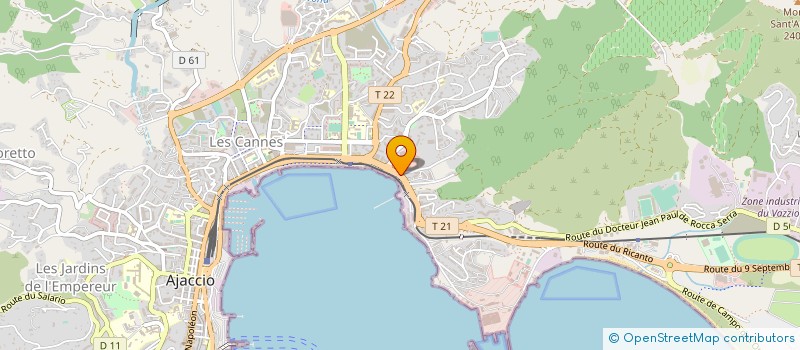 localisation de l'entreprise SORBA à AJACCIO
