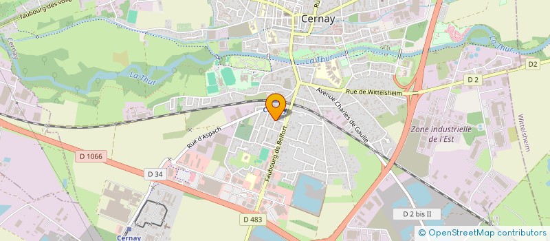 localisation de l'entreprise SOREBAT SARL  CERNAY