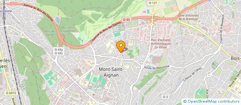 localisation de l'entreprise SORECI à MONT-SAINT-AIGNAN
