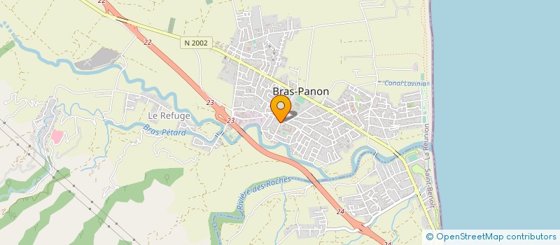 localisation de l'entreprise SORECUP -  SOCIETE REUNIONNAISE DE RECUPERATION  BRAS-PANON