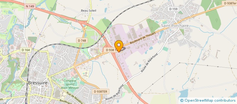 localisation de l'entreprise SOREFA à BRESSUIRE