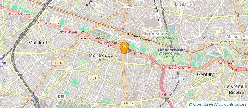localisation de l'entreprise SOREGA à MONTROUGE
