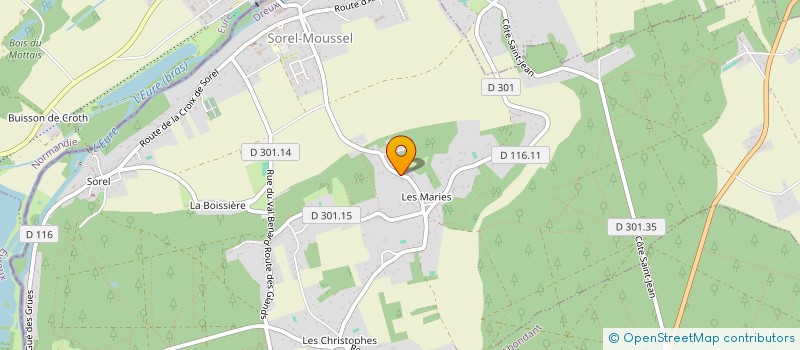 localisation de l'entreprise SOREL GUEPES ET NUISIBLES 28 à SOREL-MOUSSEL