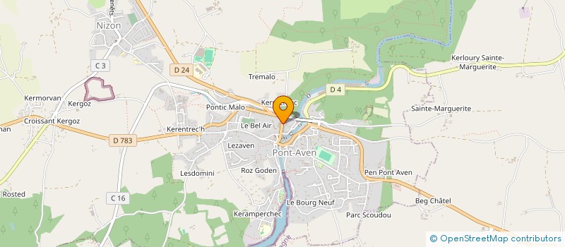 localisation de l'entreprise SOREMAU à PONT-AVEN