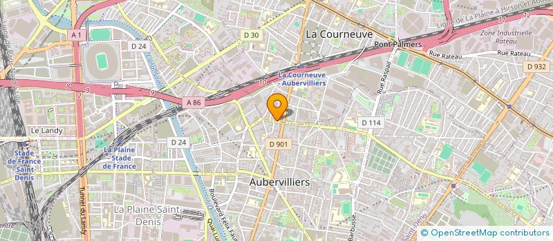 localisation de l'entreprise SOREMBAL à LA COURNEUVE