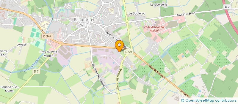 localisation de l'entreprise SORENSEN à BEAUFORT-EN-ANJOU