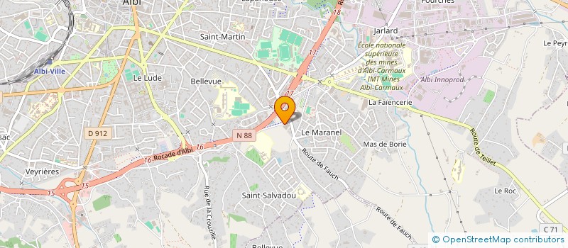 localisation de l'entreprise SOREP - RCV à ALBI