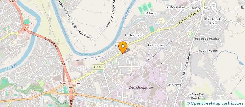 localisation de l'entreprise SOREPUB à ALBI
