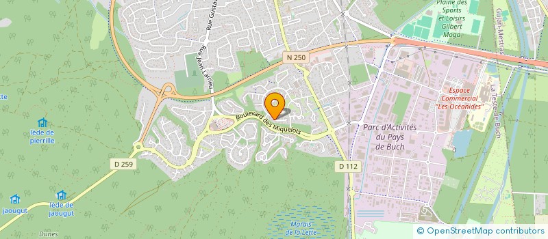 localisation de l'entreprise SORESTAL à LA TESTE-DE-BUCH