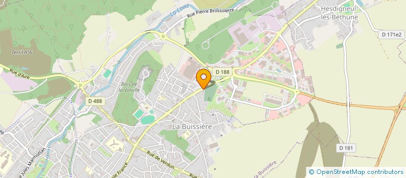 localisation de l'entreprise SORESTAU à BRUAY-LA-BUISSIERE