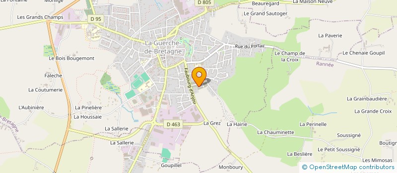 localisation de l'entreprise SORET  LA GUERCHE-DE-BRETAGNE