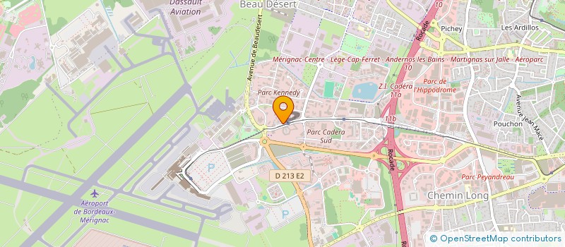 localisation de l'entreprise SORETEL MERIGNAC à MERIGNAC