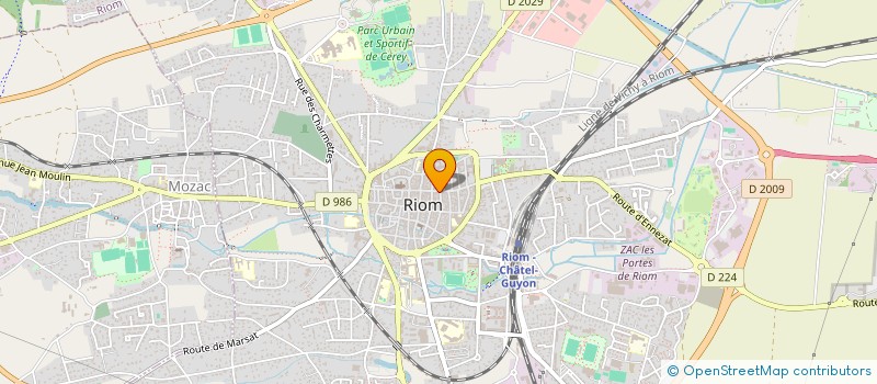 localisation de l'entreprise SOREV  RIOM