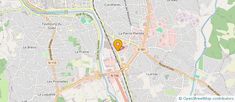localisation de l'entreprise SOREVA à ALES