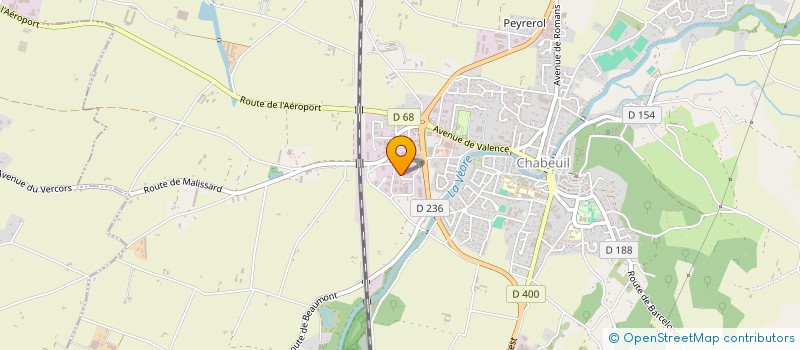 localisation de l'entreprise SOREVA à CHABEUIL