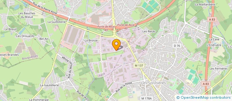 localisation de l'entreprise SOREZAK  REZE