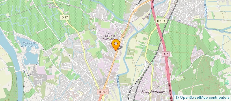 localisation de l'entreprise SORG ALU à SORGUES