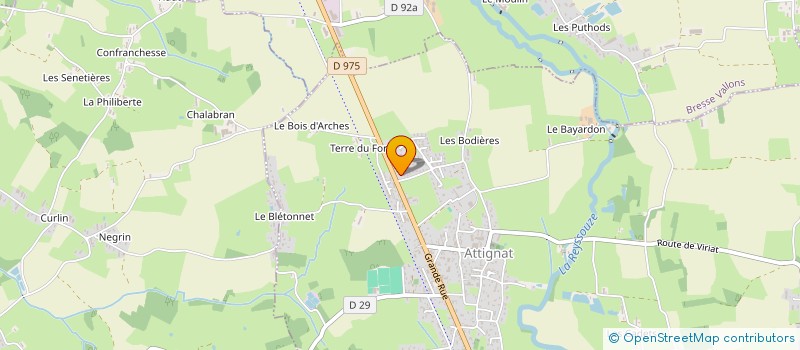 localisation de l'entreprise SORGISAN à ATTIGNAT