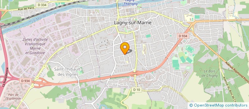 localisation de l'entreprise SORGO SOC ORGANISAT GESTION ORDINATEURS à LAGNY-SUR-MARNE