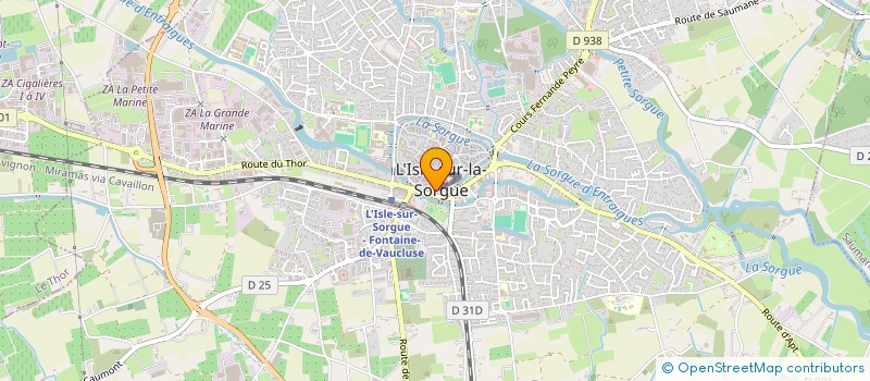 localisation de l'entreprise SORGU'IMMO INVESTISSEMENTS à L'ISLE-SUR-LA-SORGUE