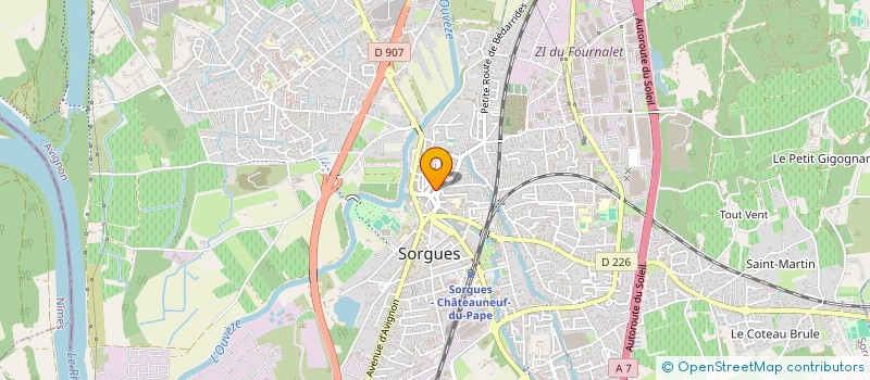 localisation de l'entreprise SORGUES à SORGUES