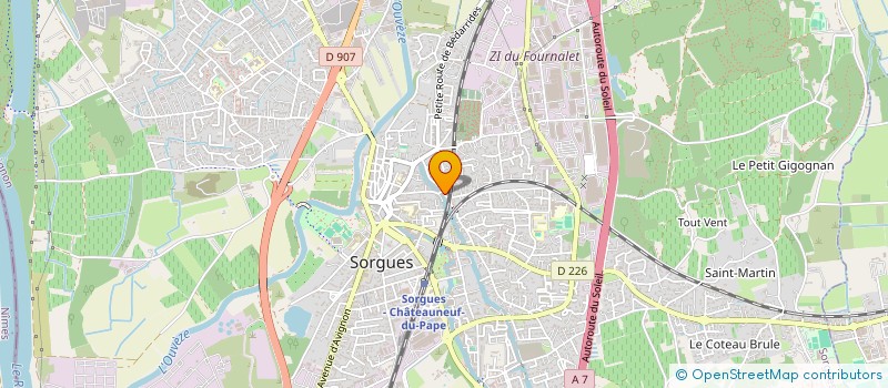 localisation de l'entreprise SORGUES BLEU BLANC ROUGE  SORGUES