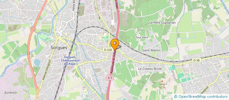 localisation de l'entreprise SORGUES CONTROLE à SORGUES