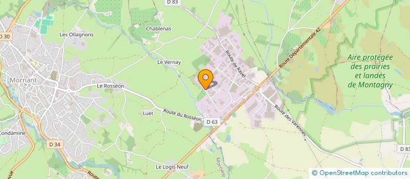 localisation de l'entreprise SORHODES  MORNANT