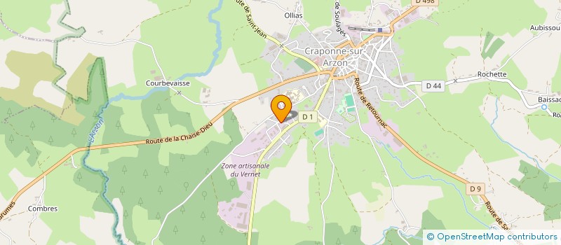 localisation de l'entreprise SORIB  CRAPONNE-SUR-ARZON