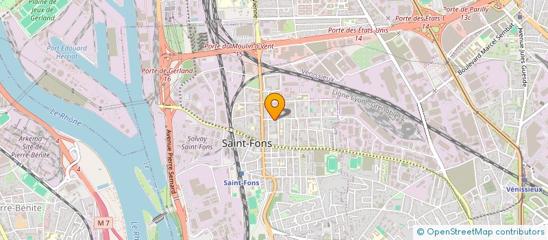 localisation de l'entreprise SORIEV  VILLEURBANNE