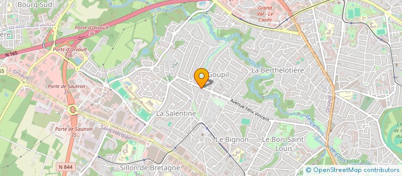 localisation de l'entreprise SORIN à ORVAULT