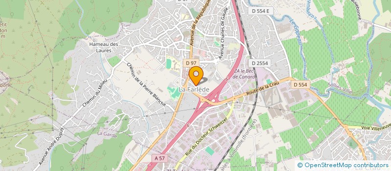 localisation de l'entreprise SORITEL TOULON à LA FARLEDE