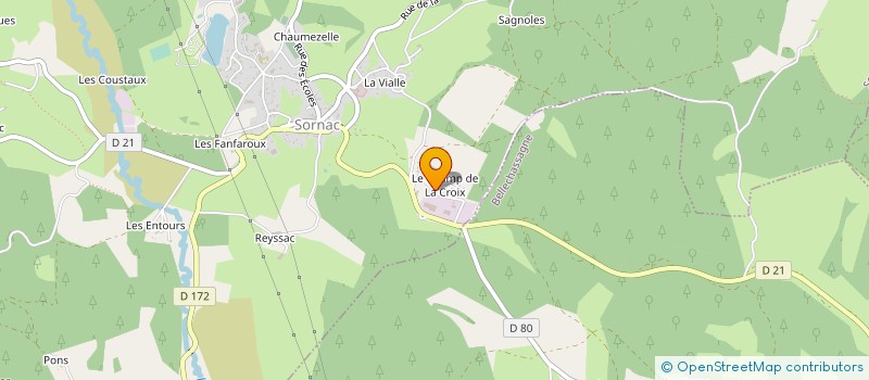 localisation de l'entreprise SORNACOISE PNEUS REMANUFACTURES LAURENT à SORNAC
