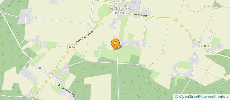 localisation de l'entreprise SORO  LES BAUX-DE-BRETEUIL