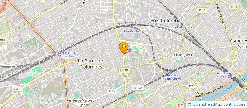 localisation de l'entreprise SORO BATI à LA GARENNE-COLOMBES