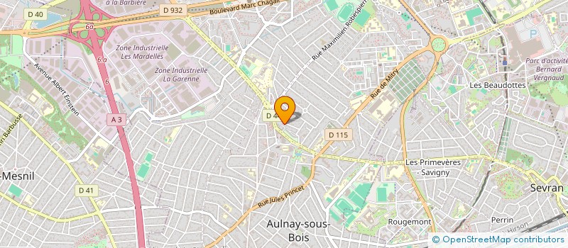localisation de l'entreprise SOROCA à AULNAY-SOUS-BOIS