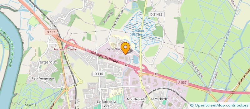 localisation de l'entreprise SOROMAP PEINTURES VERNIS à ROCHEFORT