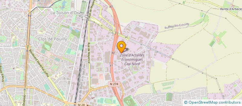 localisation de l'entreprise SORREBA TRAVAUX SPECIAUX à DIJON