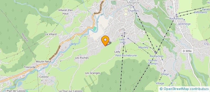 localisation de l'entreprise SORSA à MEGEVE