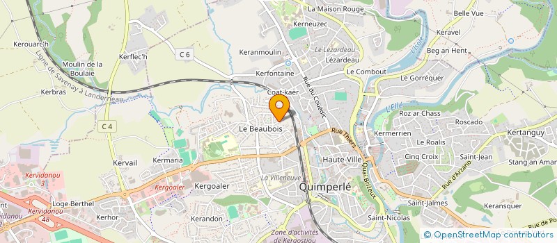 localisation de l'entreprise SORVIGG  QUIMPERLE